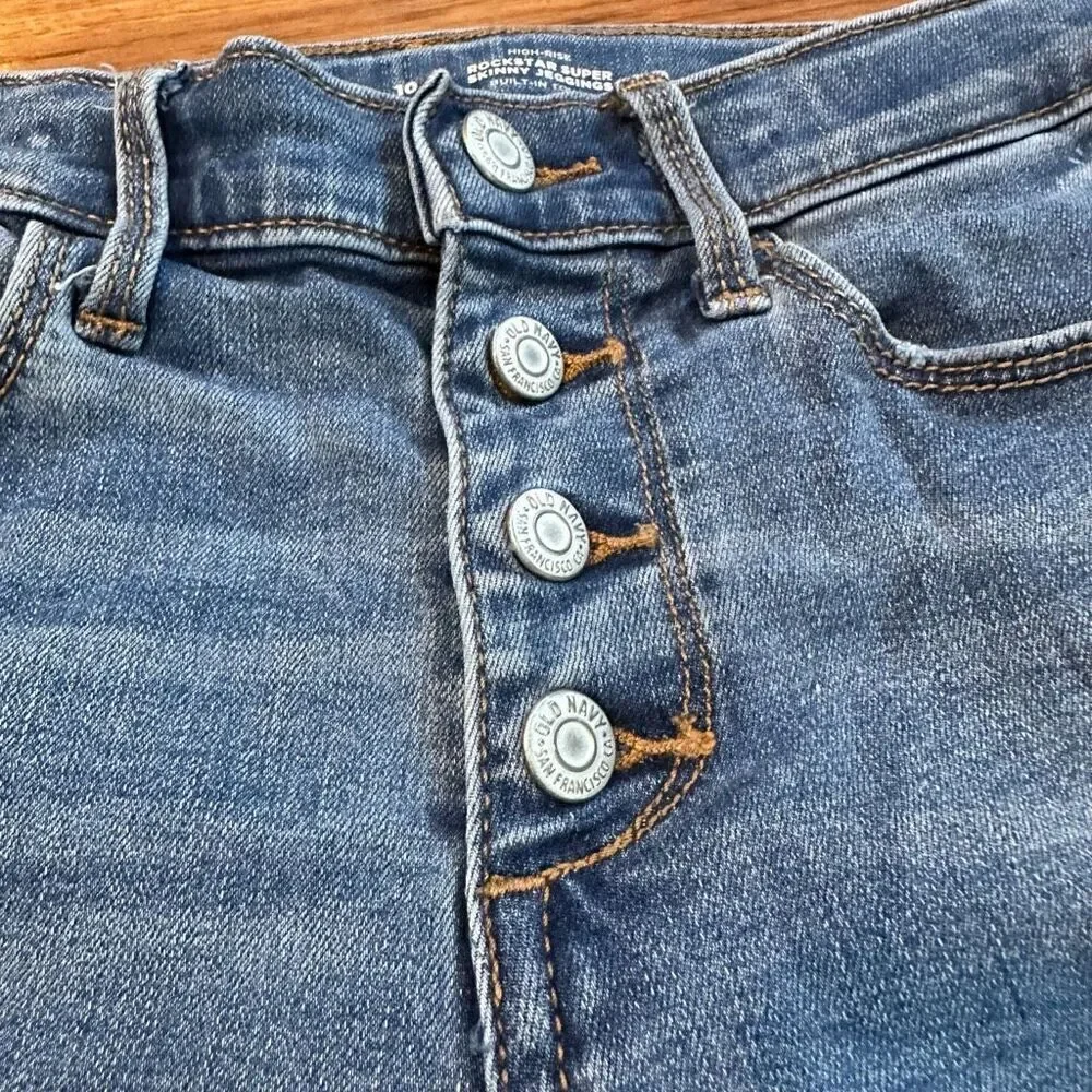 Old Navy Rockstar Super Skinny High Rise Jeggings | Girls size 10